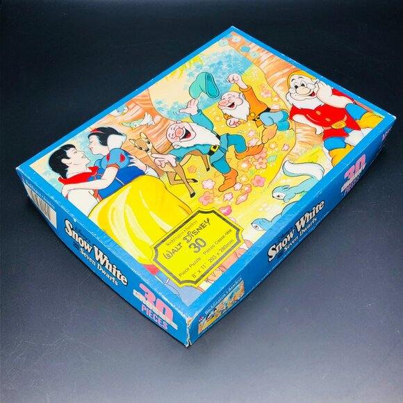 1986 SNOW WHITE Seven Dwarfs Jigsaw Puzzle 30 Chunky Pieces COMPLETE, Vintage - Picture 6 of 12
